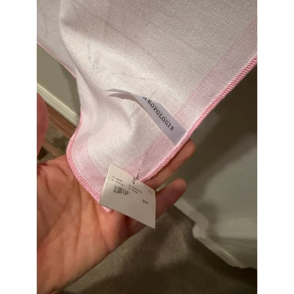 Anthropologie My Lover Era Dish Towel Pink 100% Cotton NWT